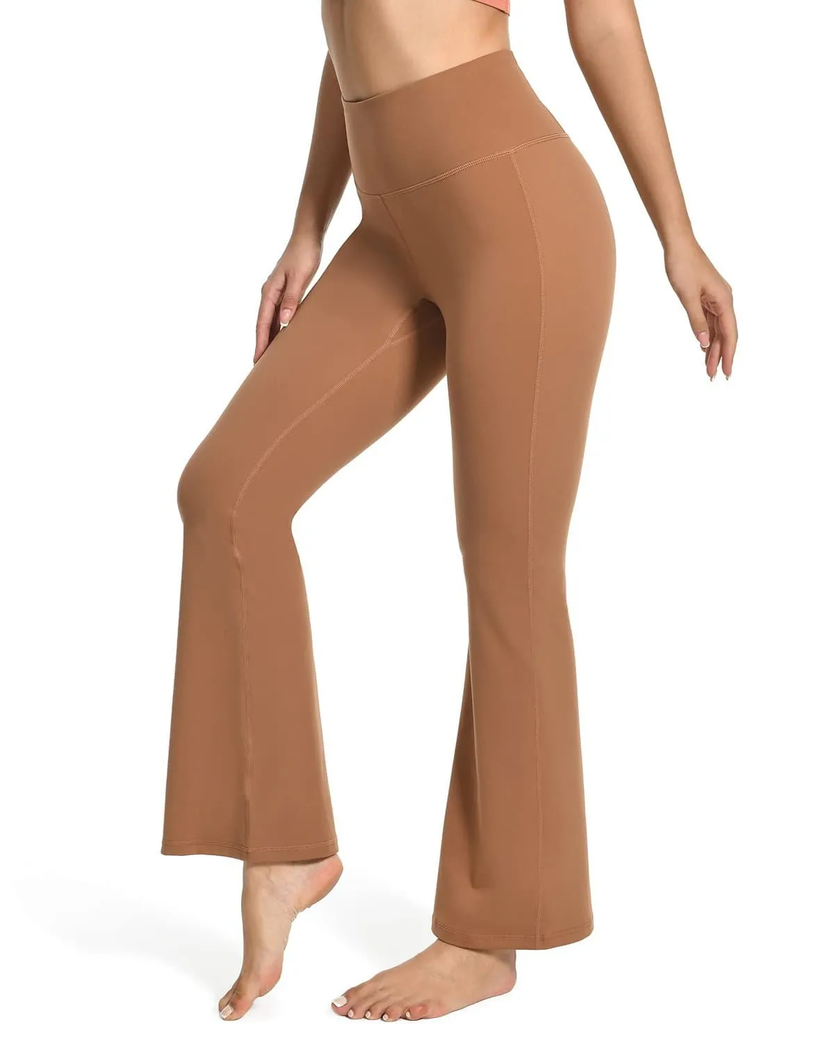 High Waisted Pockets Flare Leggings